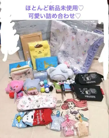 디즈니 프린세스 산리오 스누피 등 귀여운 물건 세트