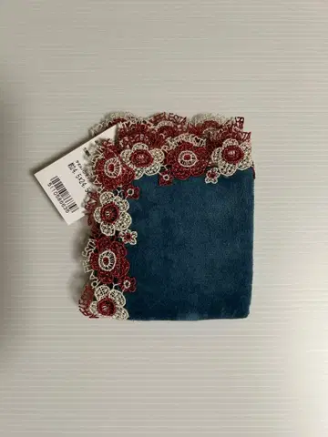 치카자와 레이스 타월 손수건 라플레시아 비리디안