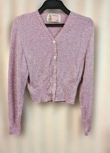 SHINY SHINY LAME CARDIGAN 핑크