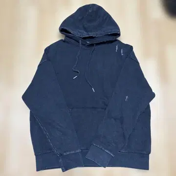 JEANASIS 페이드 크러쉬 미들 후디 블랙 컨디션 최상