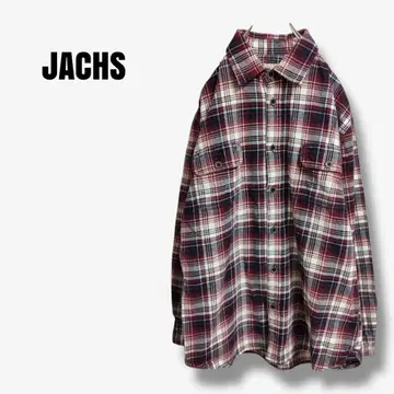 mt72725 JACHS 플란넬 셔츠 체크 셔츠 긴팔 아메카지