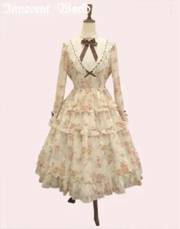 이노센트 월드 일리오스 로즈 드레스 오렌지