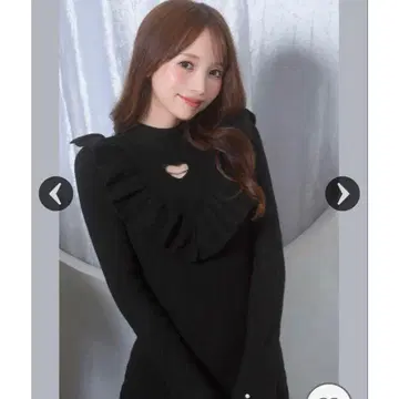 하트컷 니트 원피스 미셸 마카롱