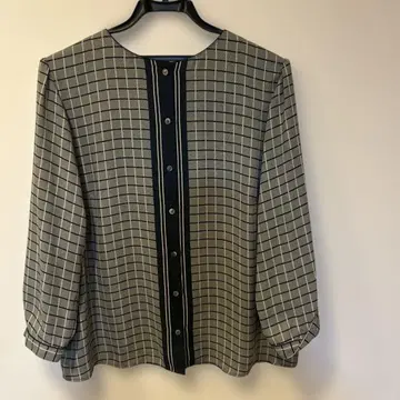 NEWYORKER 체크 무늬 칠부 소매 셔츠