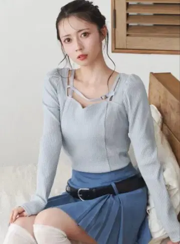 EATME 벨트 리브 TOP 여성용 이토미