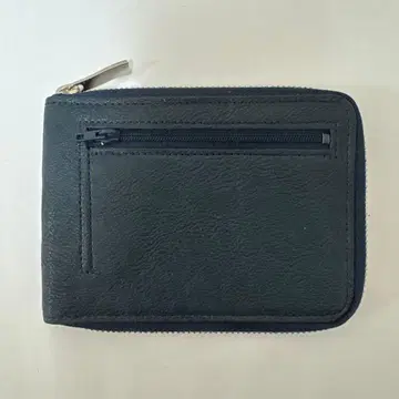 블랙 가죽 접이식 지갑