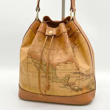 [ 고품질 ] 플리마켓 클라세 복조리형 미니백 숄더백 지도 브라운