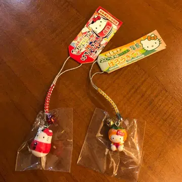 지역 한정 키티 스트랩 2개 세트 아이즈우키아기리코보시 미시사스카키