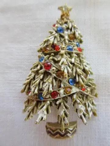 크리스마스 트리 브로치 ART 적설 (art06_2)