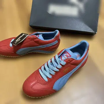 Puma TAHARA 새상품 천연 가죽 24 오로라 레드 초레어 빈티지