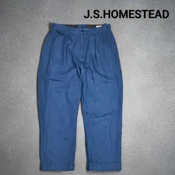 J.S.HOMESTEAD 와이드 테이퍼드 데님 면린넨