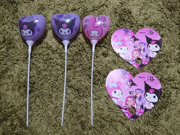 산리오 스틱 벌룬 부채 마이멜로디 쿠로미