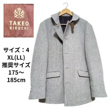 [ 새상품급 ] TAKEO KIKUCHI 라이트 그레이 하프 코트 자켓