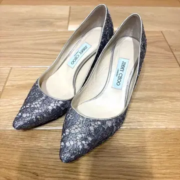 JIMMY CHOO 24.5cm 새상품급 실버 ROMY 100 지미추