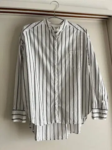 그린 레이블 릴랙싱 밴드 칼라 셔츠