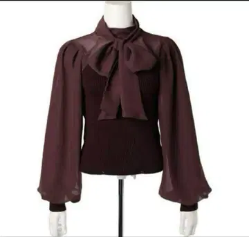 2way 리본 도킹 니트 LIP SERVICE 보르도