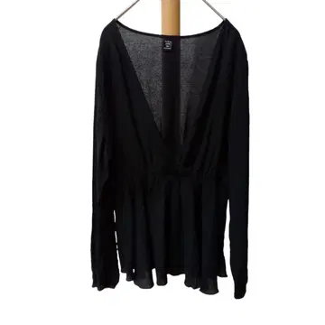 SHEIN 쉬인 [XL] 시어 블라우스 V넥 구제 의류 레이디