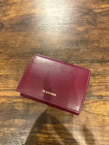 질 샌더 JIL SANDER 3단 폴더형 지갑 레드 컴팩트