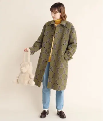 [ 새상품급 ] didizizi 10주년 BEAR 롱 코트 카키