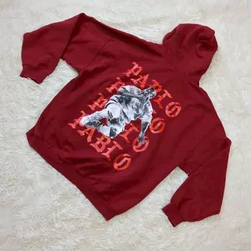 idiot ATWR 풀오버 뒷면 프린트 후드티 M 오버 사이즈