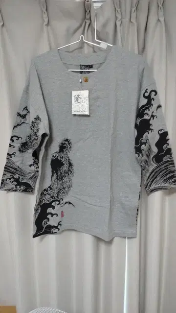 파달 그레이 7부 소매 티셔츠