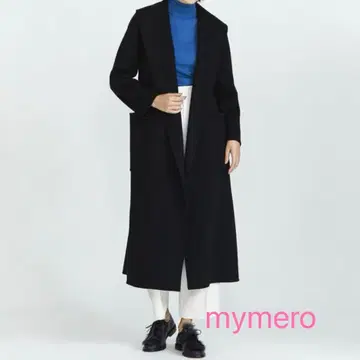 ESTNATION 울 비버 숄카라 롱 코트