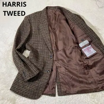 Society x HARRIS TWEED 테일러드 자켓 브라운 M