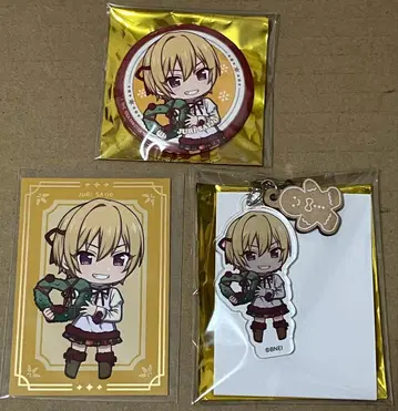 샤니마스 사야마 스키장 사이죠 유리 캔뱃지 키링 트레이딩 카드