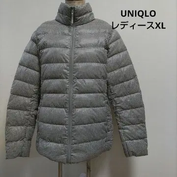 UNIQLO 여성용 XL 체크 무늬 울트라 다운 자켓