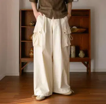 [ 완판템 ] soerte 와이드 스트레이트 테크 카고 팬츠 사이즈 3