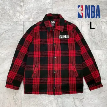 NBA 불스 패딩 자켓 남성용 L 퀼팅 자켓 빨간색 농구