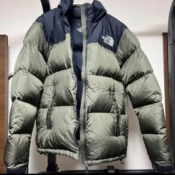 THE NORTH FACE 눕시 다운 자켓 올리브/블랙