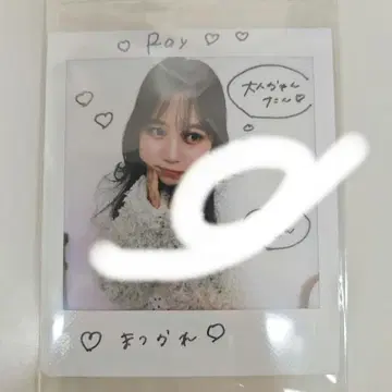 마츠모토 카렌 친필 사인 와이드 폴라로이드