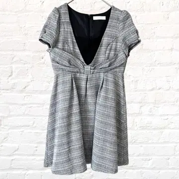 세실 맥비 트위드 원피스 A라인 레이스 펄 걸리시 새상품급