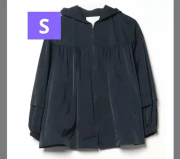 투모로우랜드 보르지 라이트 타프타 후디드 숏코트 네이비