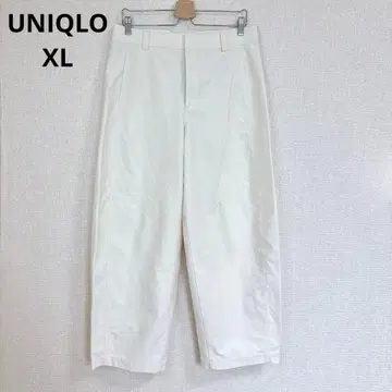 [유니클로] 저지 배럴 레그 팬츠 아이보리 빅 XL