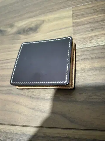 만소 다크 브라운 코도반 BOX형 동전 지갑