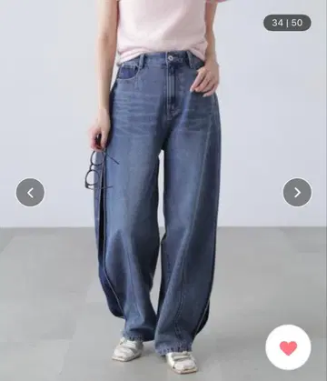 FREE'S MART 사이드 턱 커브 데님