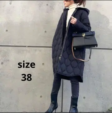 엠마 테일러 퀼팅 푸드코트 블랙