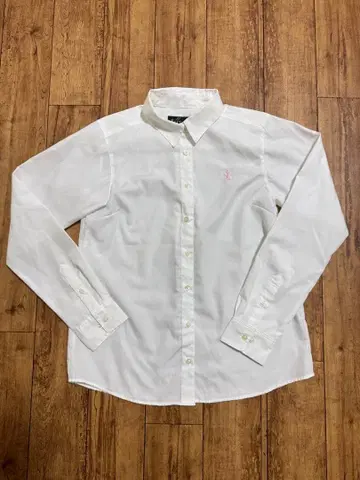 EASTBOY 이스트 보이 로고 자수 핑크 화이트 와이셔츠 9호