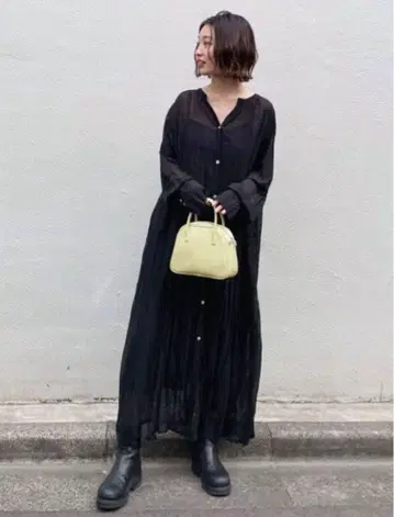 [ 새상품급 ] Ungrid 아웃핏 쉬폰 셔츠 원피스 긴팔