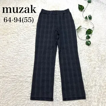 무작 이지 팬츠 슬랙스 다크 그레이 체크 64-94