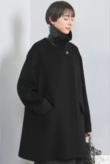 [ 새상품급 ] UNITED ARROWS 스탠드 카라 미들 코트