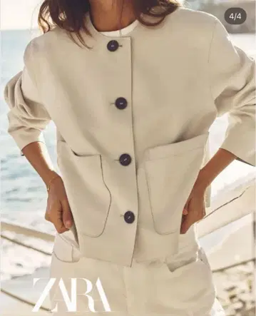 ZARA 노카라 페이크 스웨이드 자켓