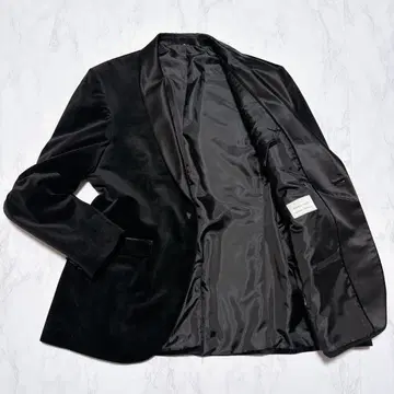 새상품급 zara man 벨벳 턱시도 자켓 벨로아 XL 블랙