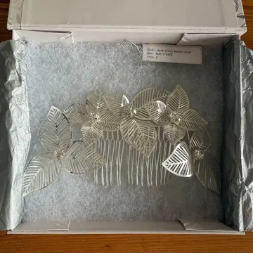 Elizabeth Bower 웨딩 빗 실버 액세서리