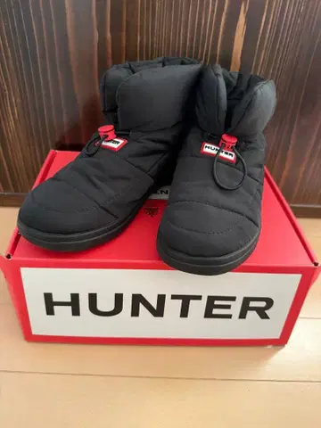 HUNTER 방수 블랙 다운 부츠