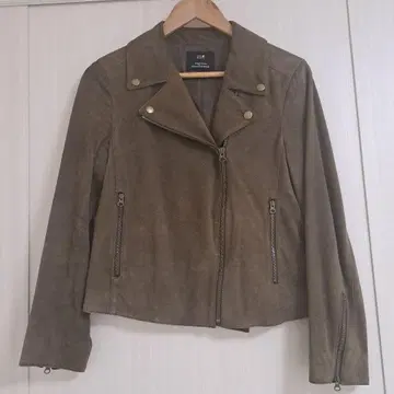 23구 라이더 자켓 가죽 스웨이드 염소 가죽 브라운 40