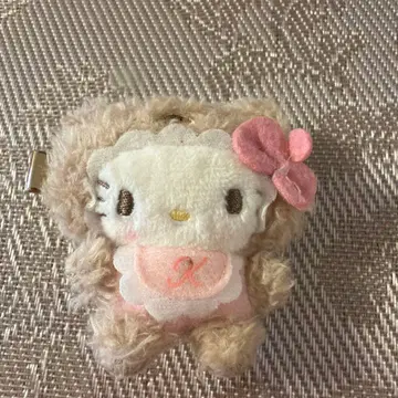 헬로키티 헤어 클립 베이지/핑크