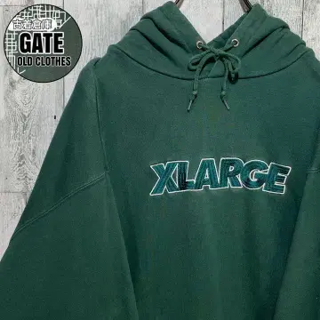 [ 두께감 ] 엑스라지 센터 자수 로고 맨투맨 후드티 XL 짙은 녹색